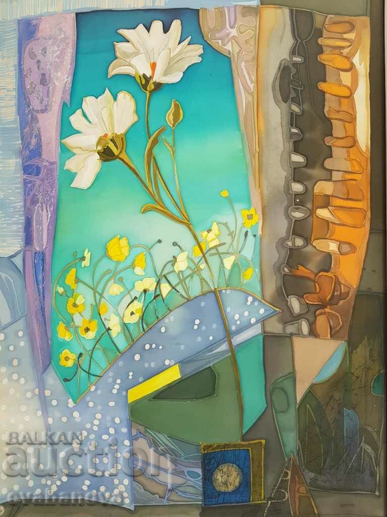 Unique painting by Danelina Koseva Batik natural silk with price 1100.00 BGN | € 562.42