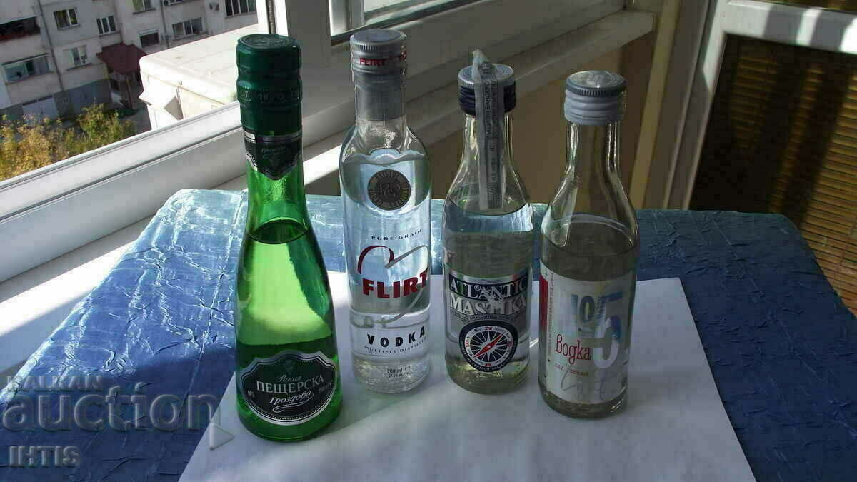 BEVERAGES Bottles - 4 pcs. with alcohol 0.200 ml.-collection