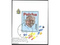 Bloc timbrat Papa Ioan Paul al II-lea 1991 din Polonia