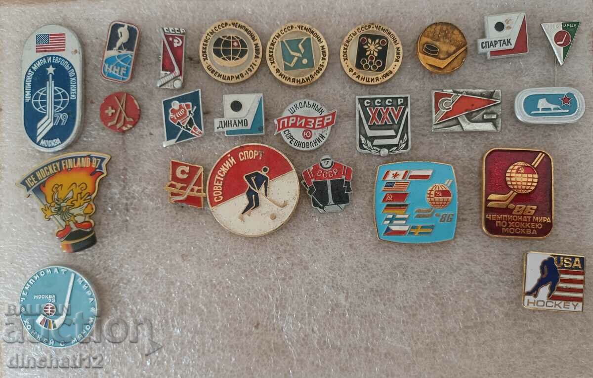 Badge collection. Ice-hockey