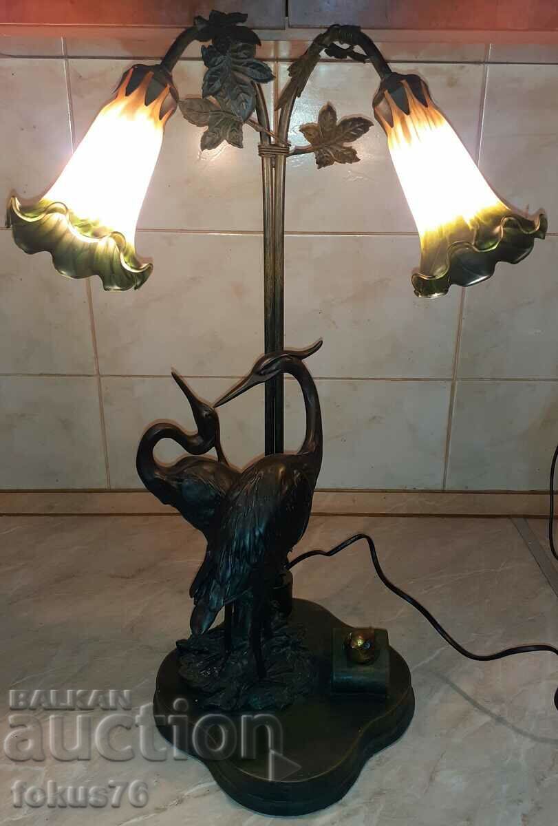 Lampă de artă mare, unică și frumoasă, alabastru metalic - 7 Lampă de artă mare, unică și frumoasă, alabastru metalic - 7