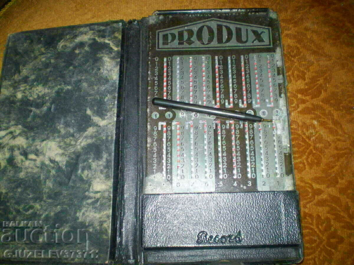 Auction  ANTIQUE ALUMINUM MECHANICAL CALCULATOR COLLECTOR PRODUX R