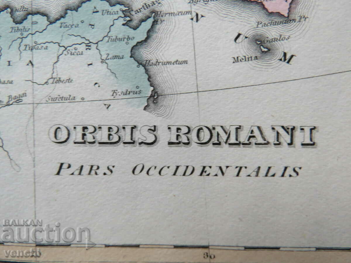 Delivery of 1819 - Map of the Roman Empire - west - original + Delivery of 1819 - Map of the Roman Empire - west - original +