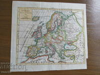 1809 - Χάρτης της Ευρώπης = πρωτότυπο +