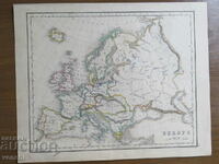 19 век - Карта на Европа = оригинал +