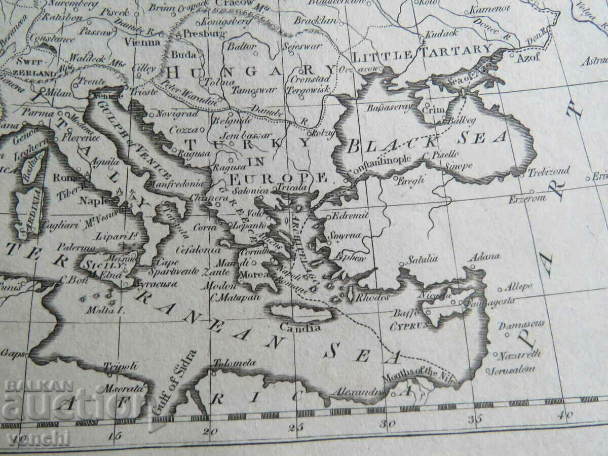 Auction  19th century - Map of Europe = original +