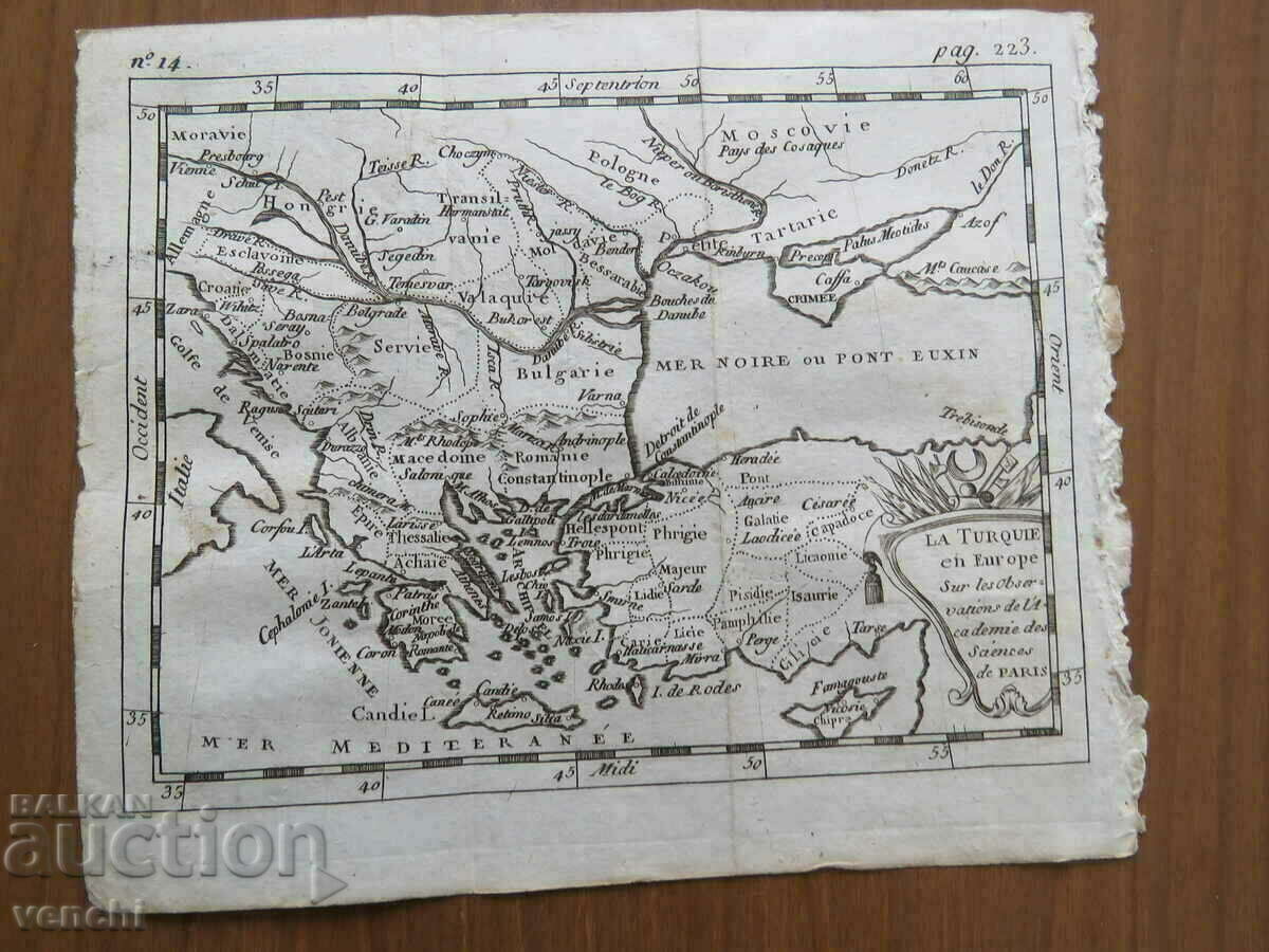 1769 - Map of Turkey in Europe - Bulgaria = original + with price 69.99 BGN | € 35.79 1769 - Map of Turkey in Europe - Bulgaria = original + with price 69.99 BGN | € 35.79
