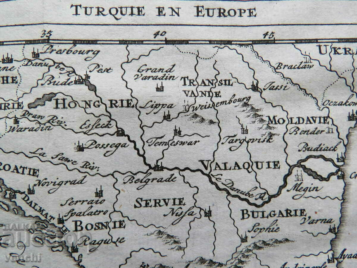 18th century - Map of Turkey in Europe - Bulgaria = original + with price € 39.99 | 78.21 BGN