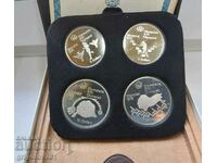 Set of 2x 5 and 2x 10 Dollars Silver Canada Olympics 1976 #2