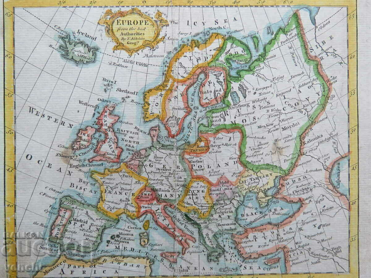1759 - Harta Europei - Kitchin = original + cu preț € 49.99 | 97.77 BGN