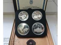 Комплект 2х 5 и 2х 10 долара сребро Канада Олимпиада 1976 #3