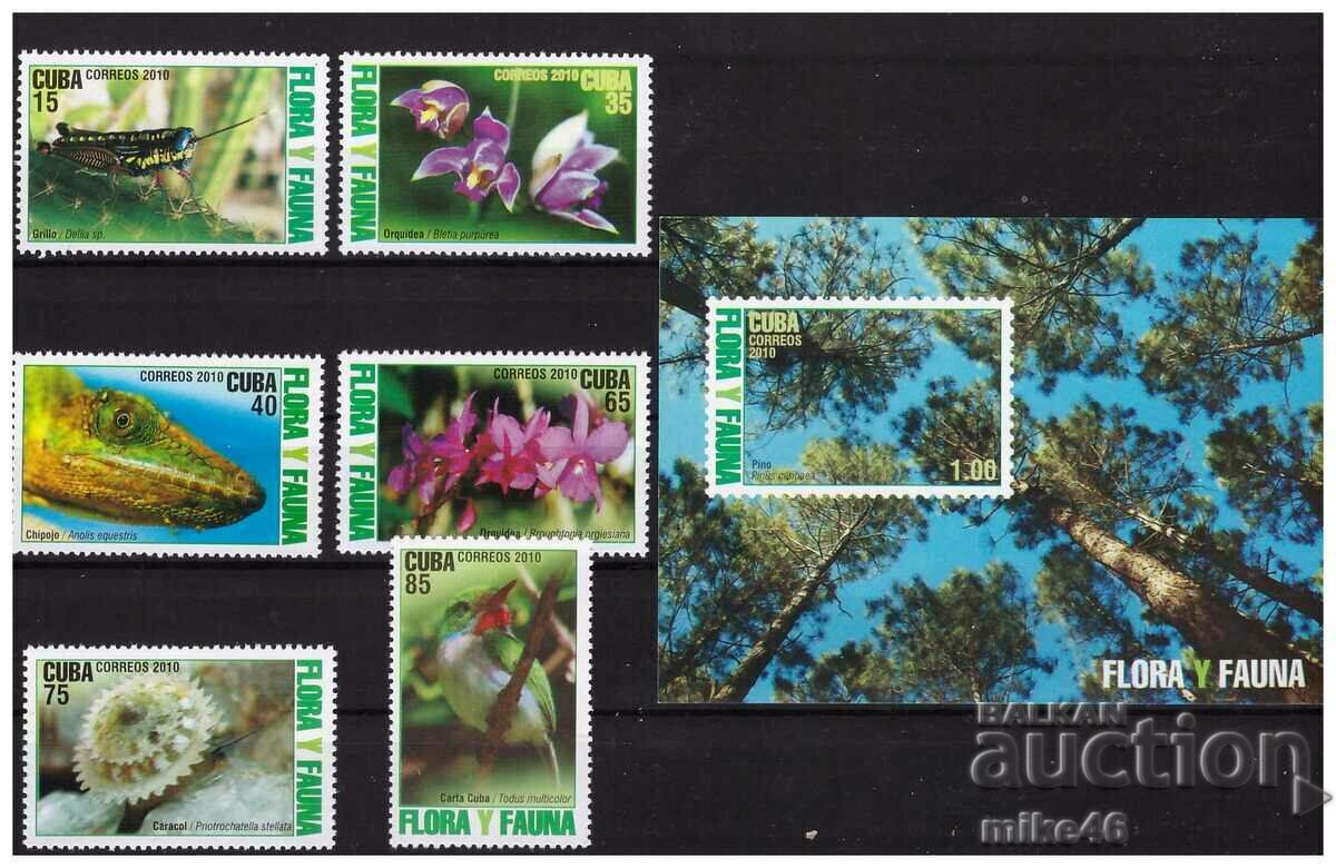 CUBA 2010 Flora and fauna clean series and block