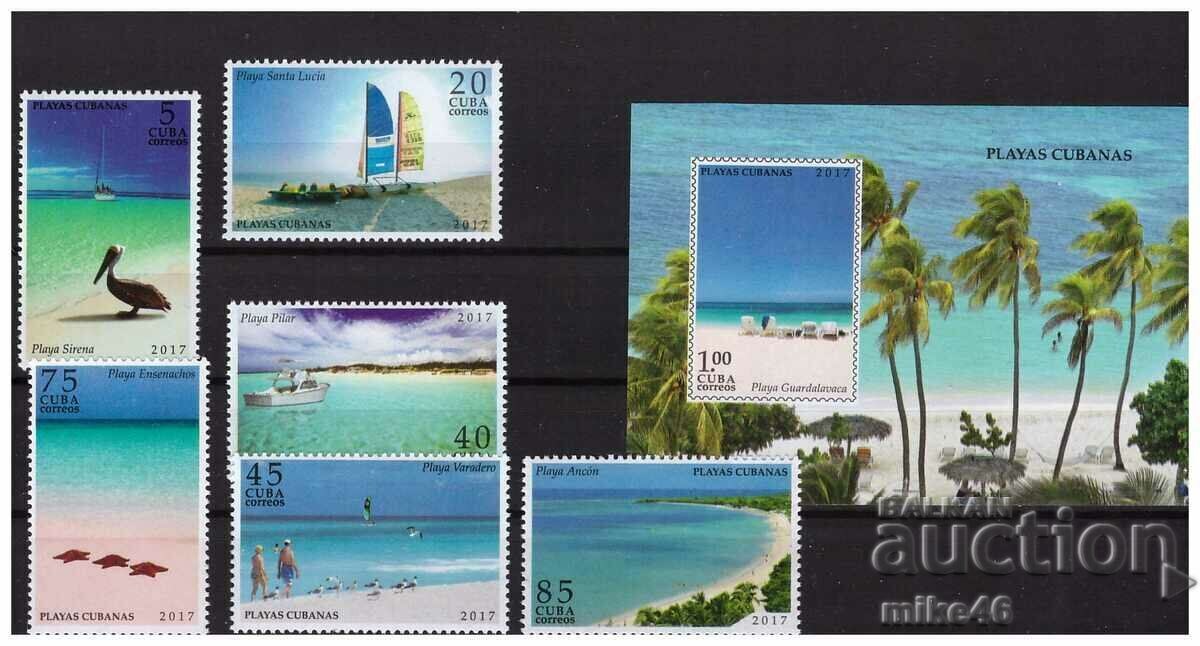 CUBA 2017 Beaches pure series set of 6 brands and block