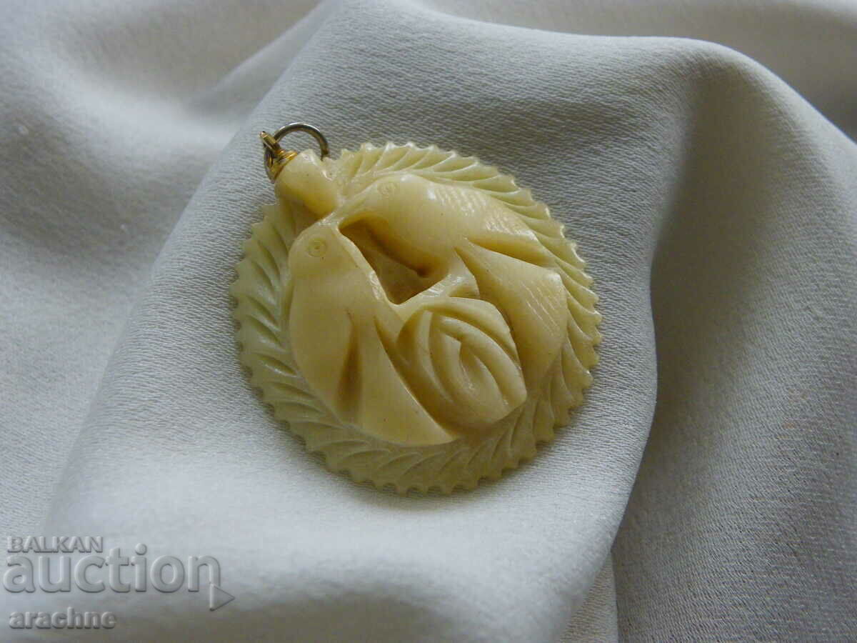 Ivory medallion with price 30.00 BGN | € 15.34 Ivory medallion with price 30.00 BGN | € 15.34