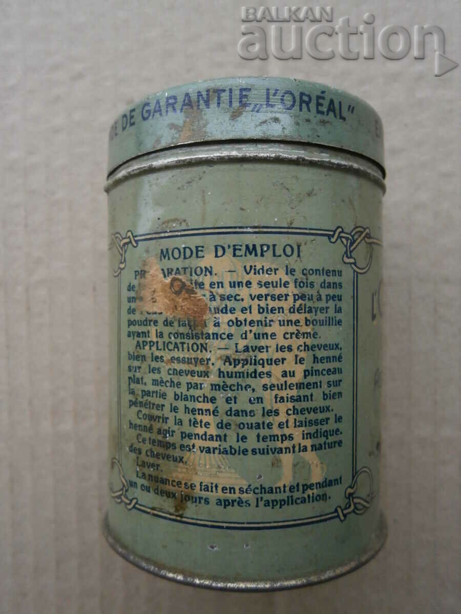 Delivery of tin can LOREAL HENNE Paris old can box RRRRRRRRR Delivery of tin can LOREAL HENNE Paris old can box RRRRRRRRR