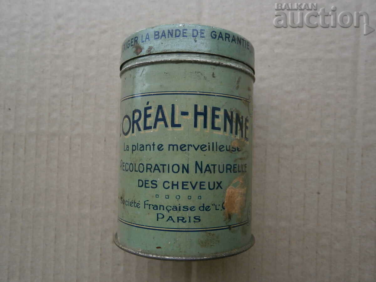tin can LOREAL HENNE Paris old can box RRRRRRRRR - 5 tin can LOREAL HENNE Paris old can box RRRRRRRRR - 5