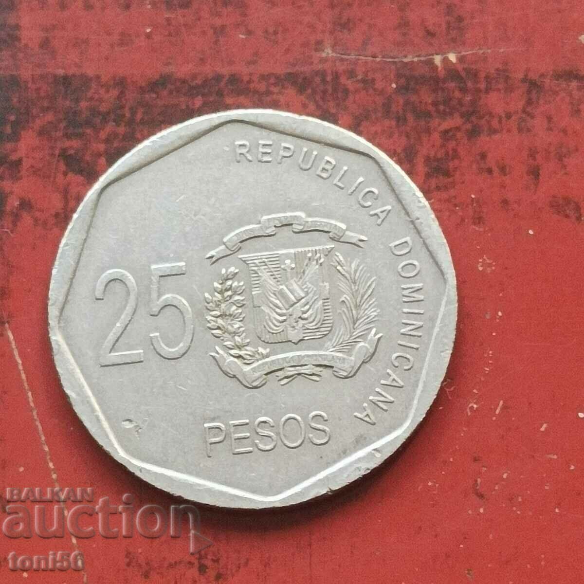 Republica Dominicană 25 Pesos 2015 UNC