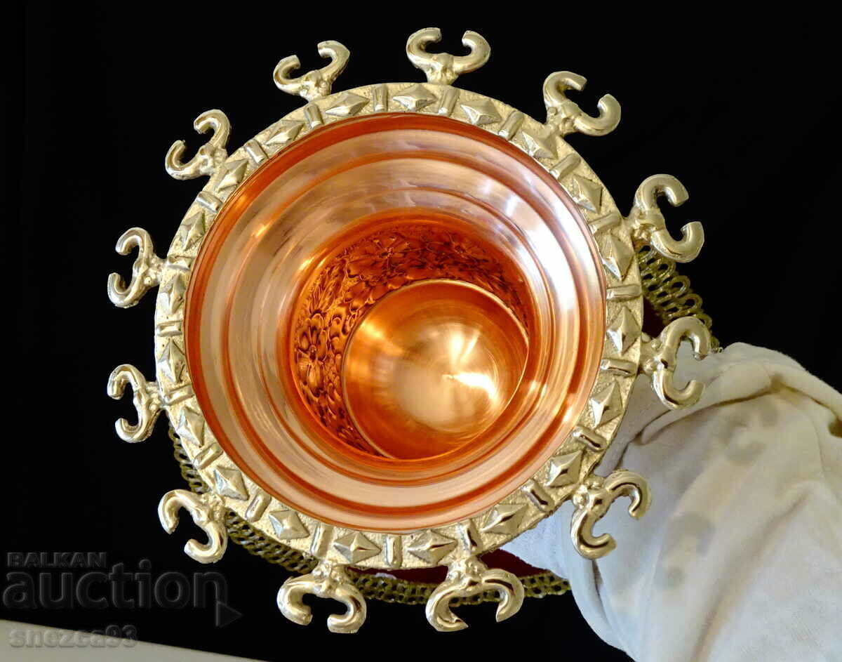 Copper sugar bowl and spoon, cutlery stand - 5 Copper sugar bowl and spoon, cutlery stand - 5