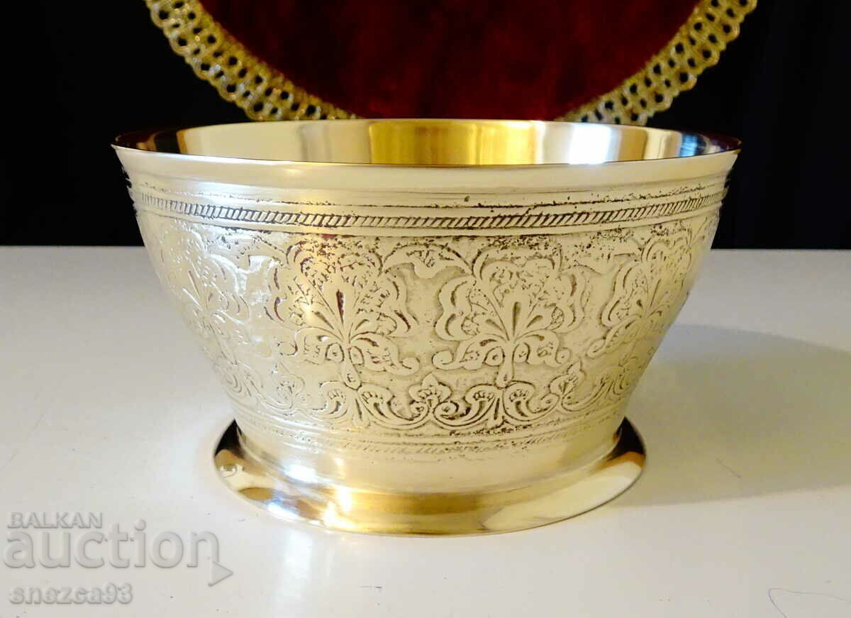 British India bronze candy bowl, marked. British India bronze candy bowl, marked.