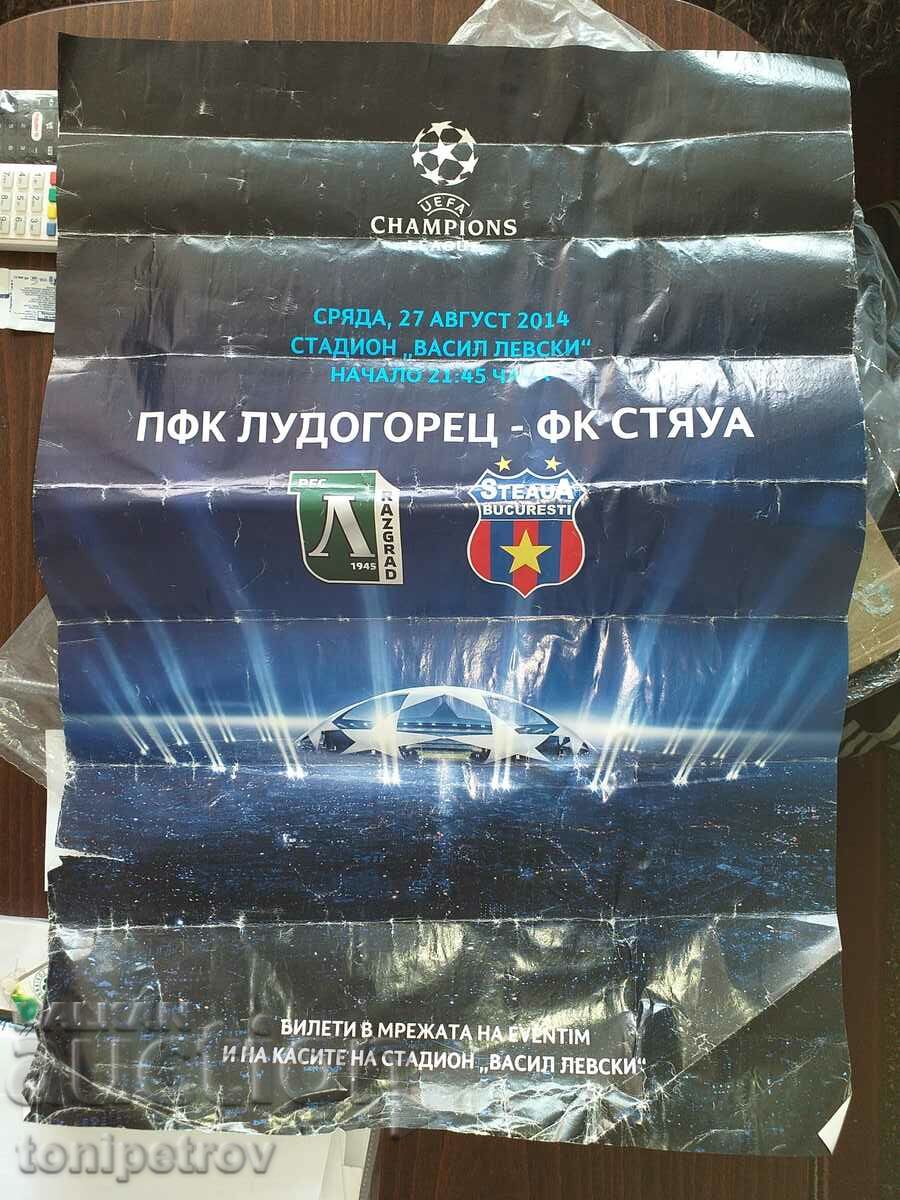 Ludogorets-Steaua Bucharest football poster 2014