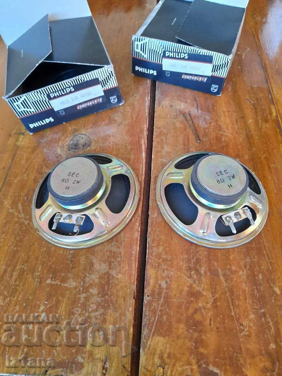 Auction  Old Philips speakers
