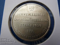 Switzerland 5 Francs 1939 UNC Very Rare