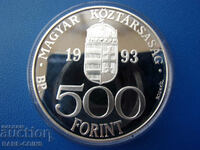 Hungary 500 Forint 1993 UNC PROOF Σπάνιο πρωτότυπο