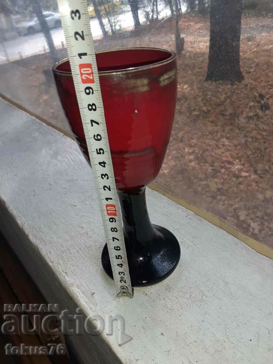 Glazed German ceramic wine goblet - 5 Glazed German ceramic wine goblet - 5