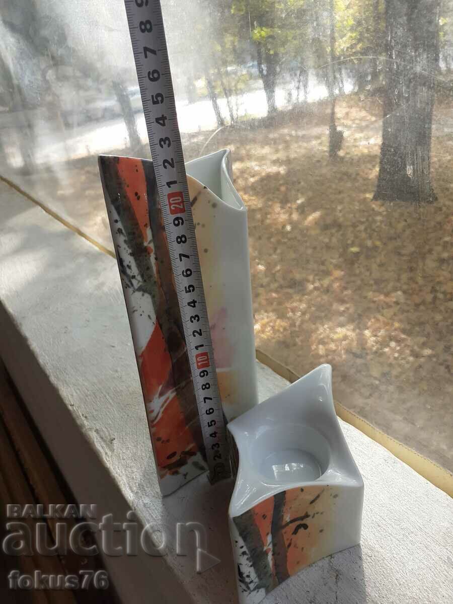 Εκπληκτικό σετ πορσελάνινο βάζο και κηροπήγιο επώνυμων σχεδιαστών - 7 Εκπληκτικό σετ πορσελάνινο βάζο και κηροπήγιο επώνυμων σχεδιαστών - 7