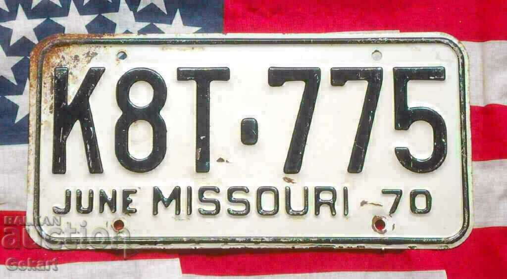 Американски регистрационен номер Табела MISSOURI 1970
