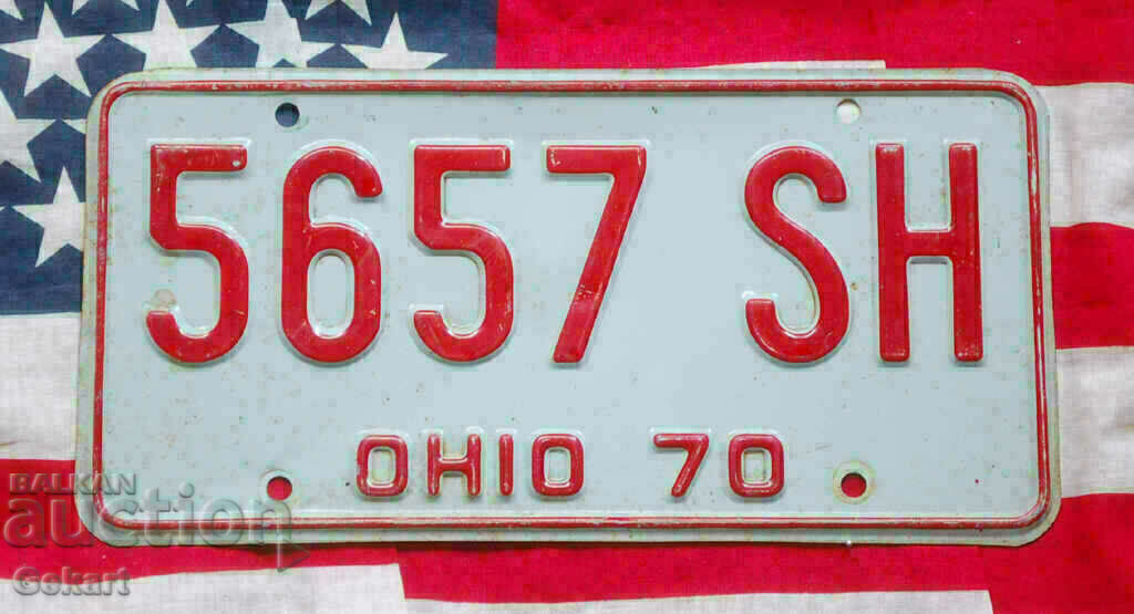 Американски регистрационен номер Табела OHIO 1970