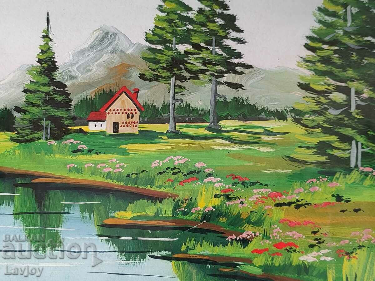 Old Painting Watercolor #Landscape#--*Lake* with price 100.00 BGN | € 51.13 Old Painting Watercolor #Landscape#--*Lake* with price 100.00 BGN | € 51.13