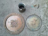 Old copper plates and cezves