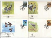 Κορέα 1988 - 4 τεμάχια FDC Complete series - Fauna WWF
