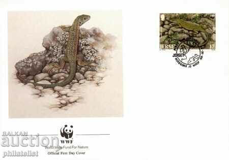 Auction  Jersey 1989 - 4 Piece FDC Complete Series - WWF