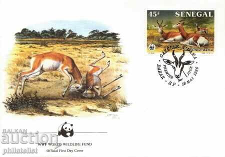 Auction Senegal 1986 - 4 pieces FDC Complete series - WWF Auction Senegal 1986 - 4 pieces FDC Complete series - WWF