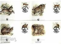 Portugal 1988 - 4 pcs. FDC Complete Series - WWF - Animals