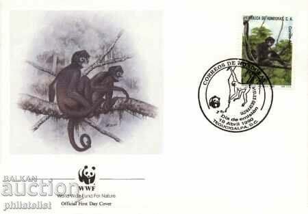 Honduras - 4 pieces FDC Complete series - WWF - Monkeys with price 3.00 BGN | € 1.53 Honduras - 4 pieces FDC Complete series - WWF - Monkeys with price 3.00 BGN | € 1.53