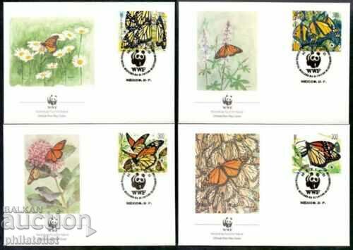 Mexico 1988 - 4 issues FDC Complete series - WWF