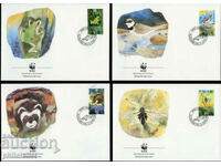 Λιχτενστάιν 1989 - 4 τεμάχια FDC Complete series - WWF -Animals