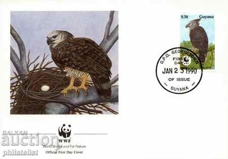 Auction Guyana 1990 - 4 pieces FDC Complete series - WWF Auction Guyana 1990 - 4 pieces FDC Complete series - WWF