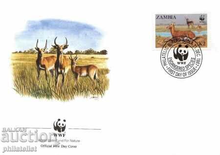 Auction  Zambia 1987 - 4 pieces FDC Complete series - WWF