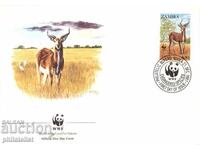 Zambia 1987 - 4 pieces FDC Complete series - WWF
