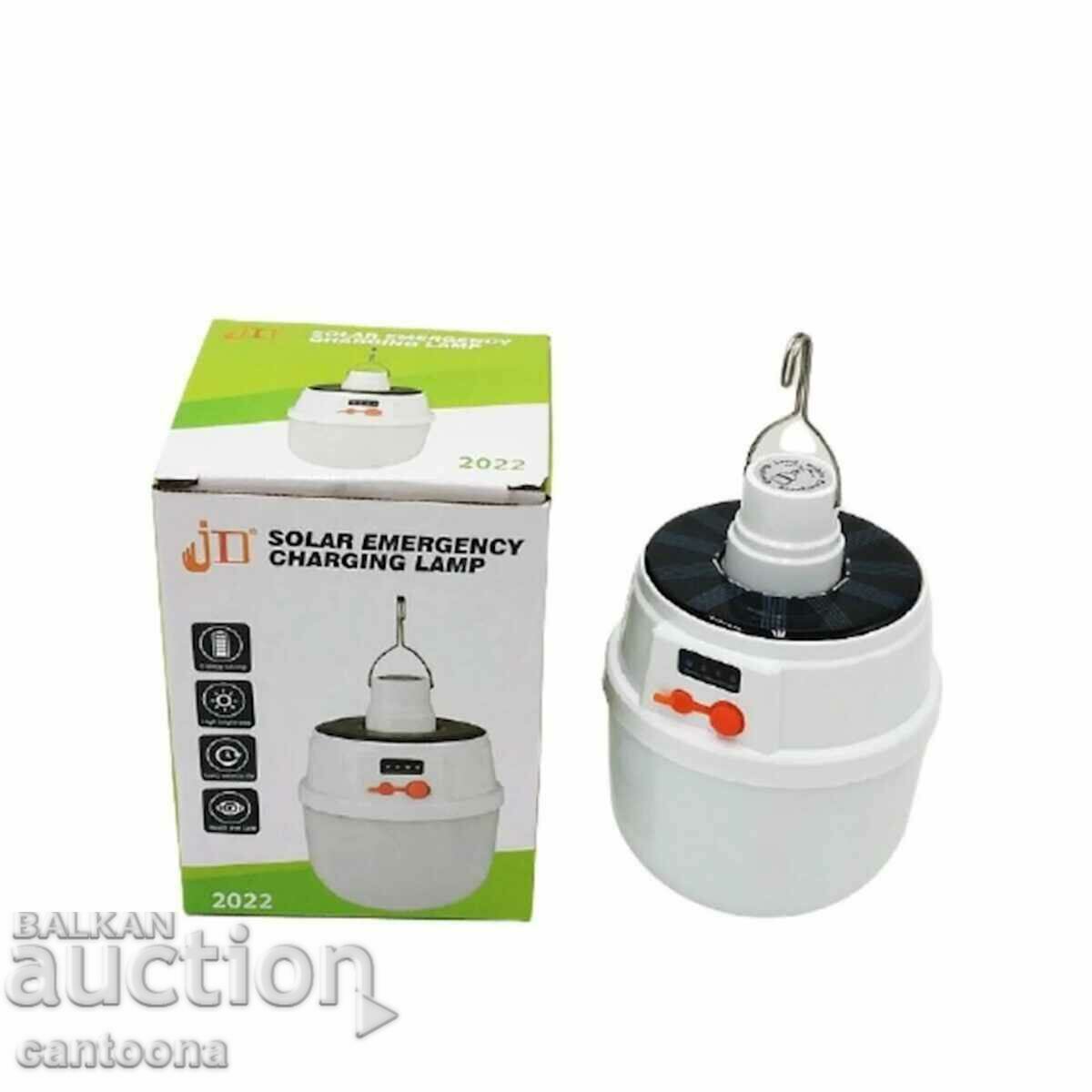 Auction Powerful LED lamp, built-in battery, solar and USB charging Auction Powerful LED lamp, built-in battery, solar and USB charging