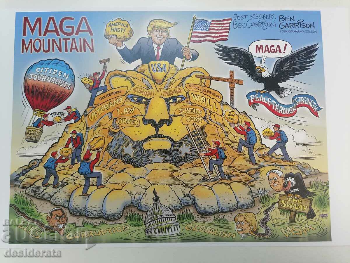 Auction Ben Garrison - Two color cartoon prints Auction Ben Garrison - Two color cartoon prints
