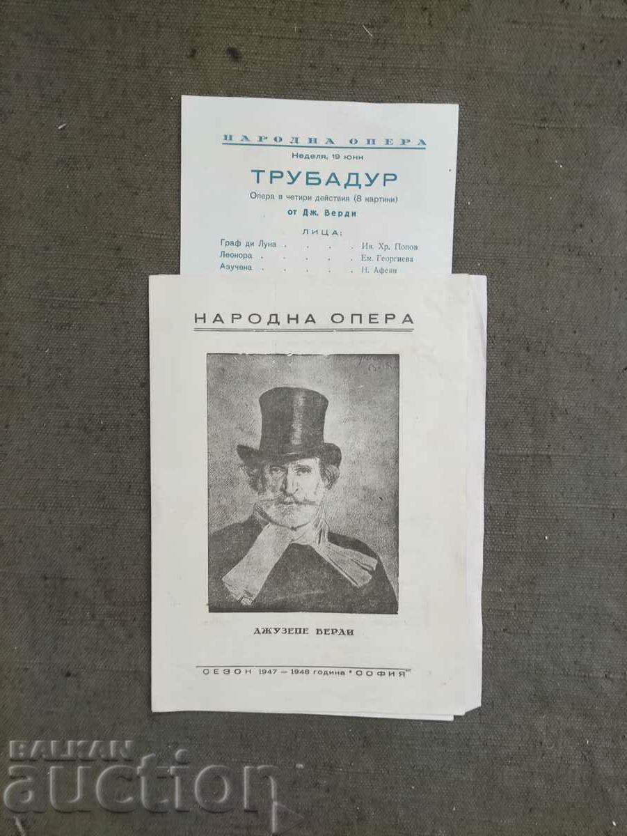 Program Opera Națională - Giuseppe Verdi