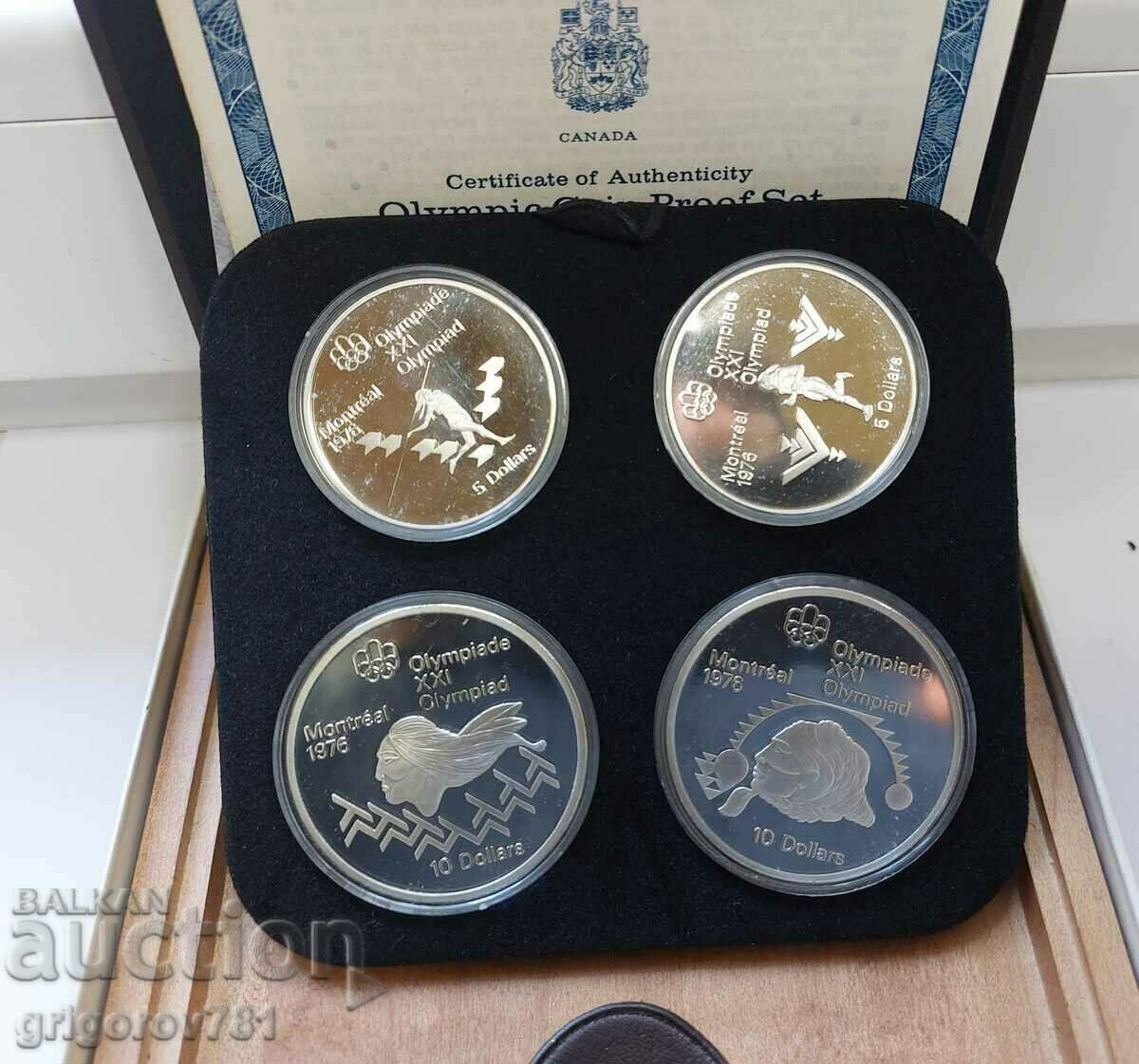 Set de 2x 5 și 2x 10 dolari argint Jocurile Olimpice din Canada 1976 #6