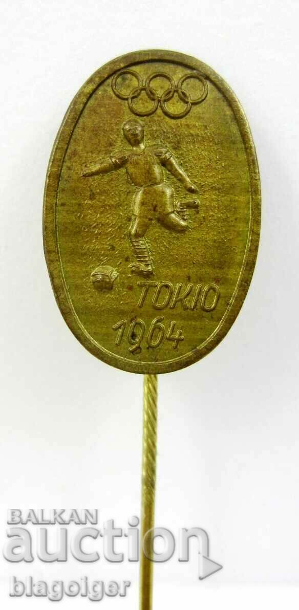 Olympics-Tokyo-1964-Soccer-Rare sign