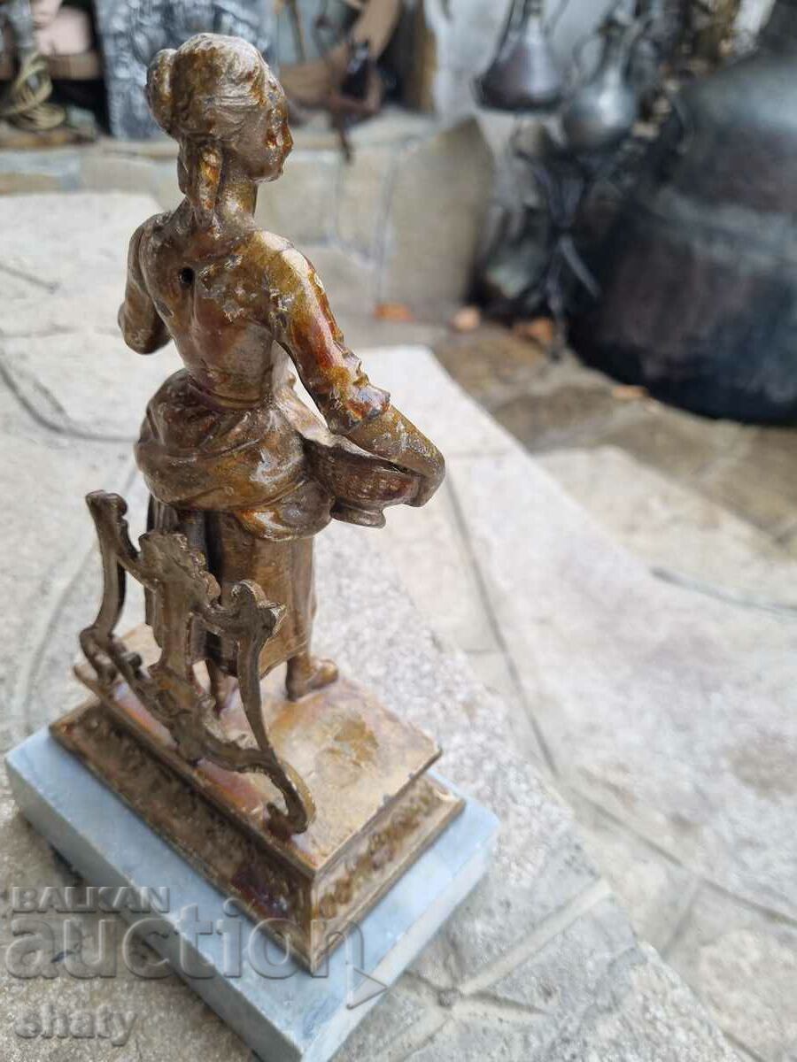 Delivery of Old metal statue. Figure Delivery of Old metal statue. Figure