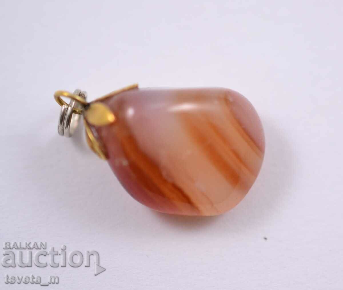 Auction Medallion, natural stone pendant Auction Medallion, natural stone pendant